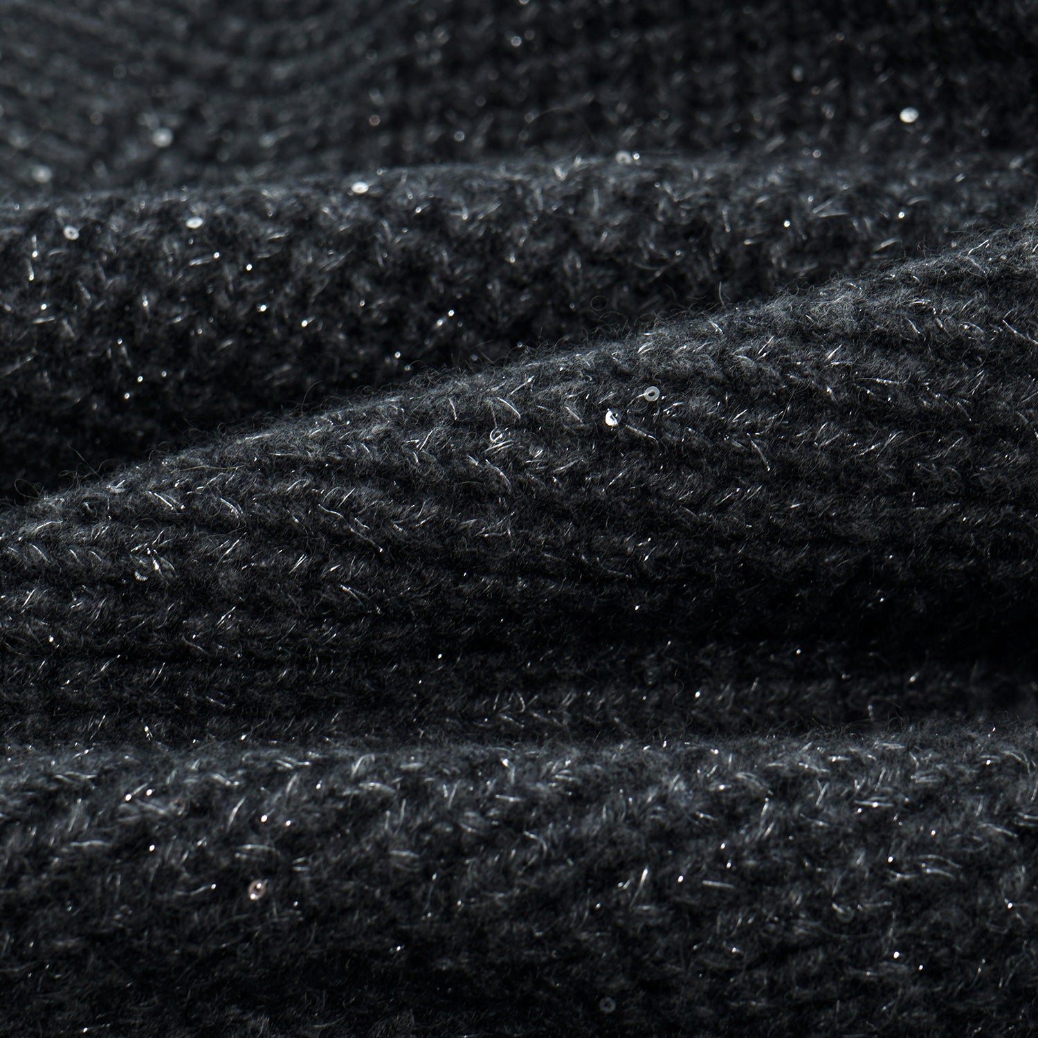 “Autumn Diary” 100% Cashmere細緻華夫格亮片針織鉛筆裙—Nightfall Gleam夜幕之詩