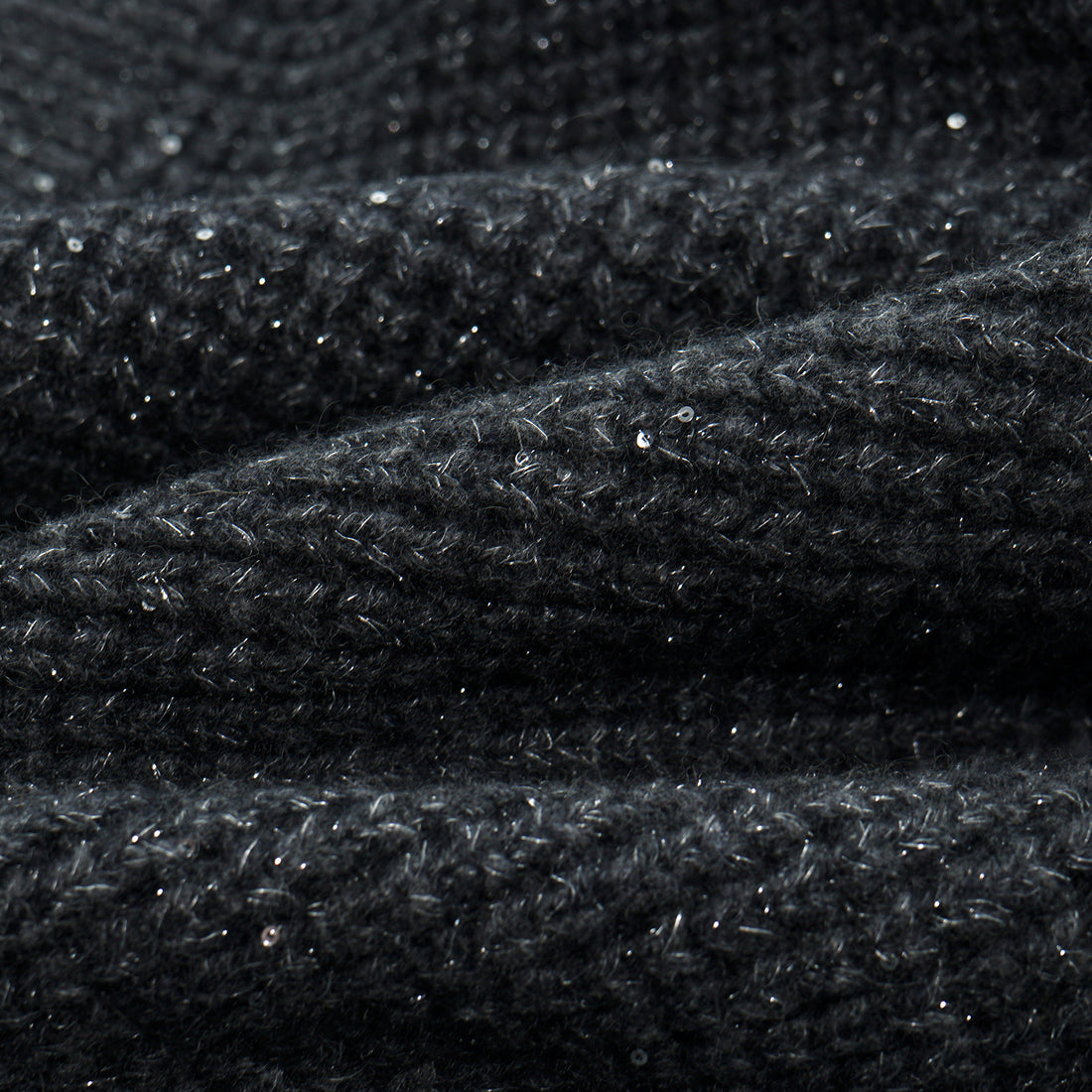 “Autumn Diary” 100% Cashmere細緻華夫格亮片針織鉛筆裙—Nightfall Gleam夜幕之詩