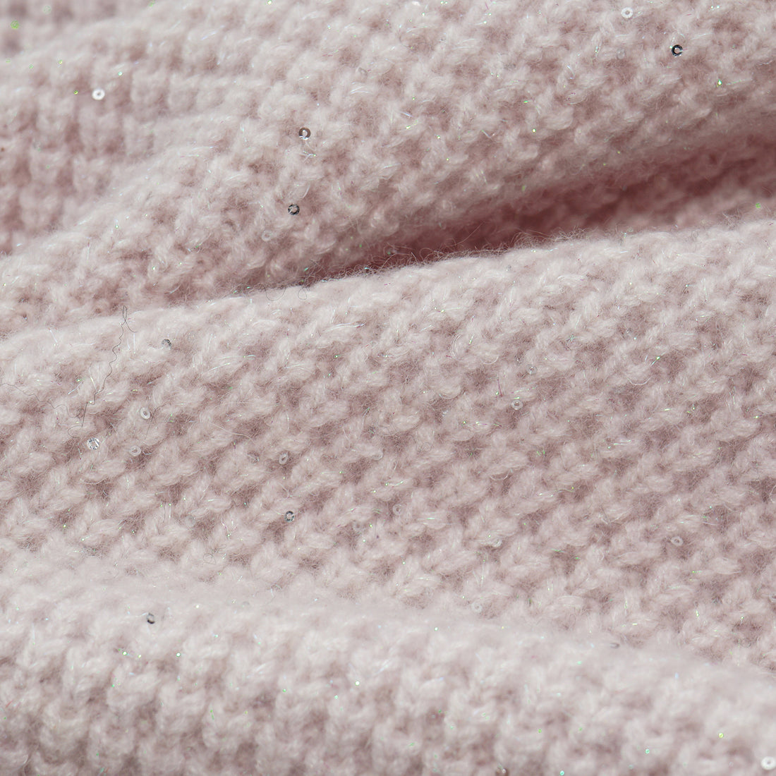 “Autumn Diary” 100% Cashmere細緻華夫格亮片針織鉛筆裙—Misty Rose薄霧玫瑰