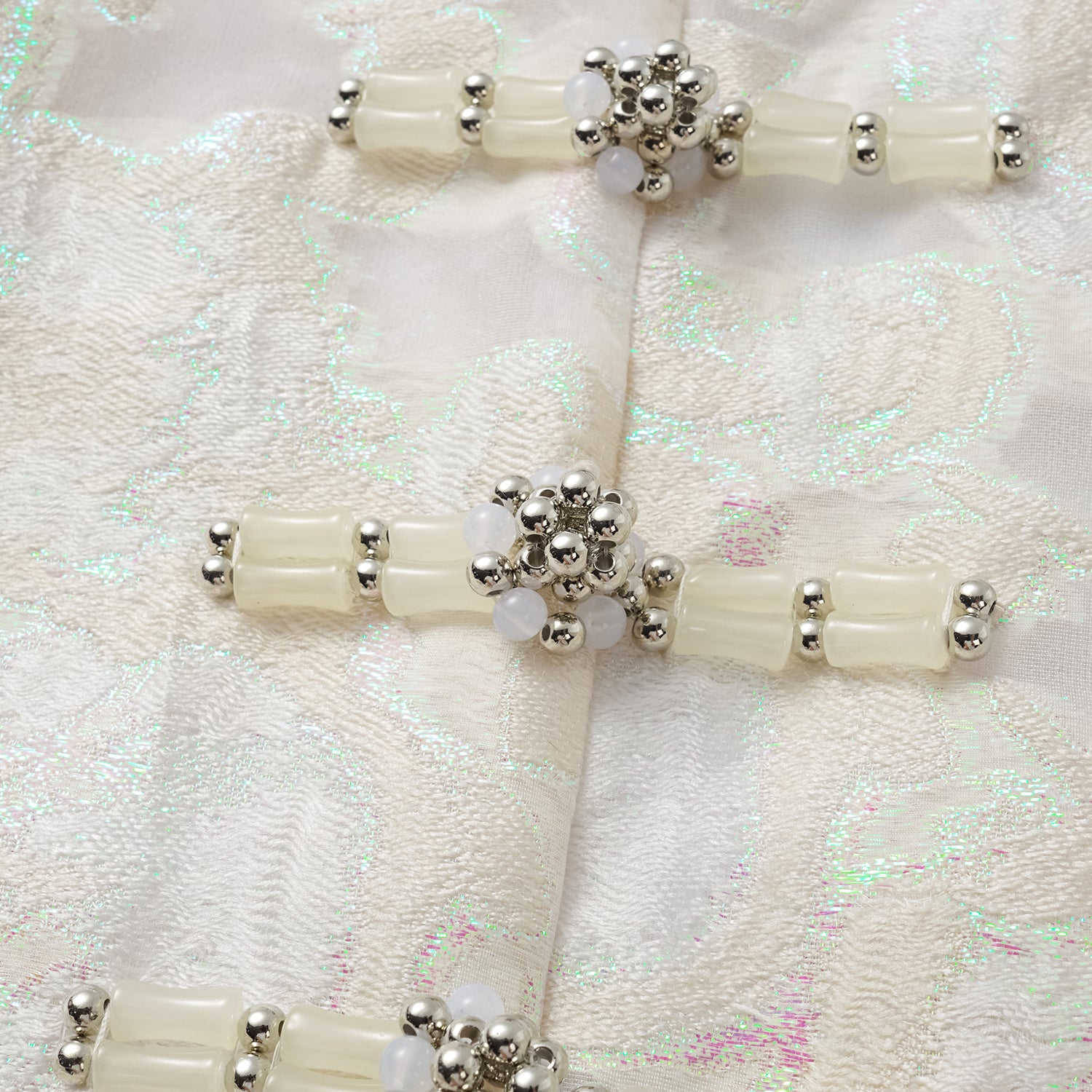 “茶宴” 燒花工藝提花輕國風外套—月映荷塘