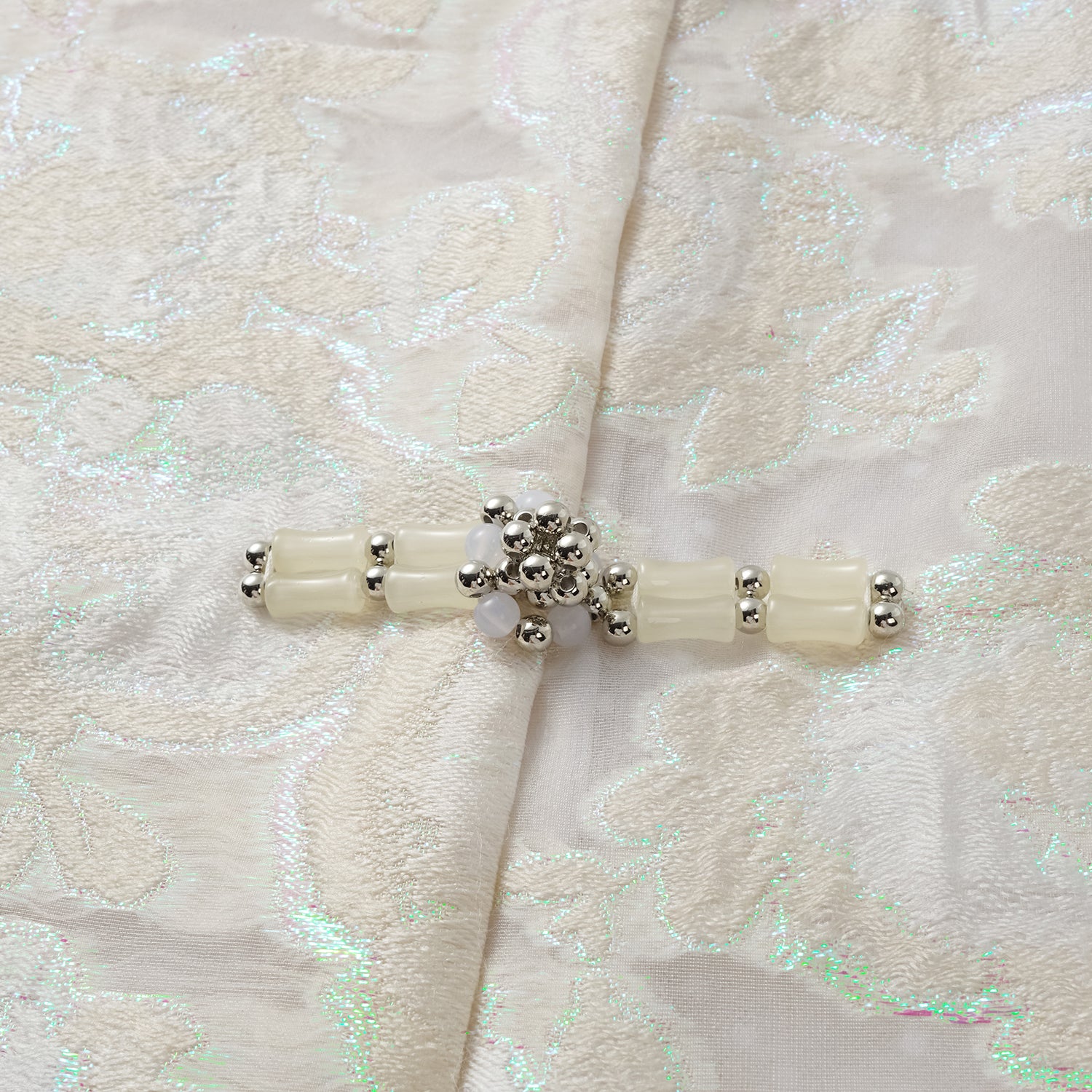 “茶宴” 燒花工藝提花輕國風馬甲背心—月映荷塘