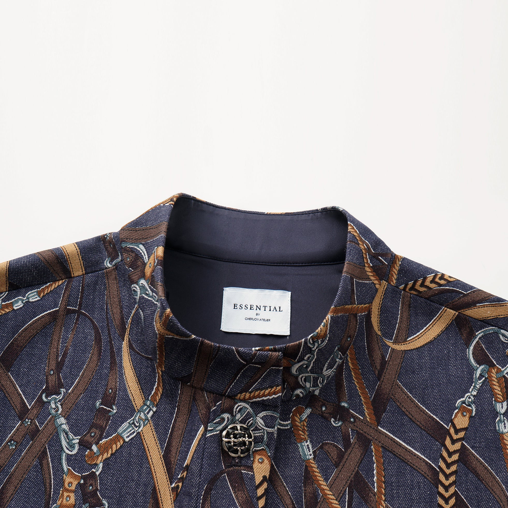 “Easy Go Chic”義大利鍊飾繪印工藝牛仔馬甲背心—Midnight Gallop詩夜漫行