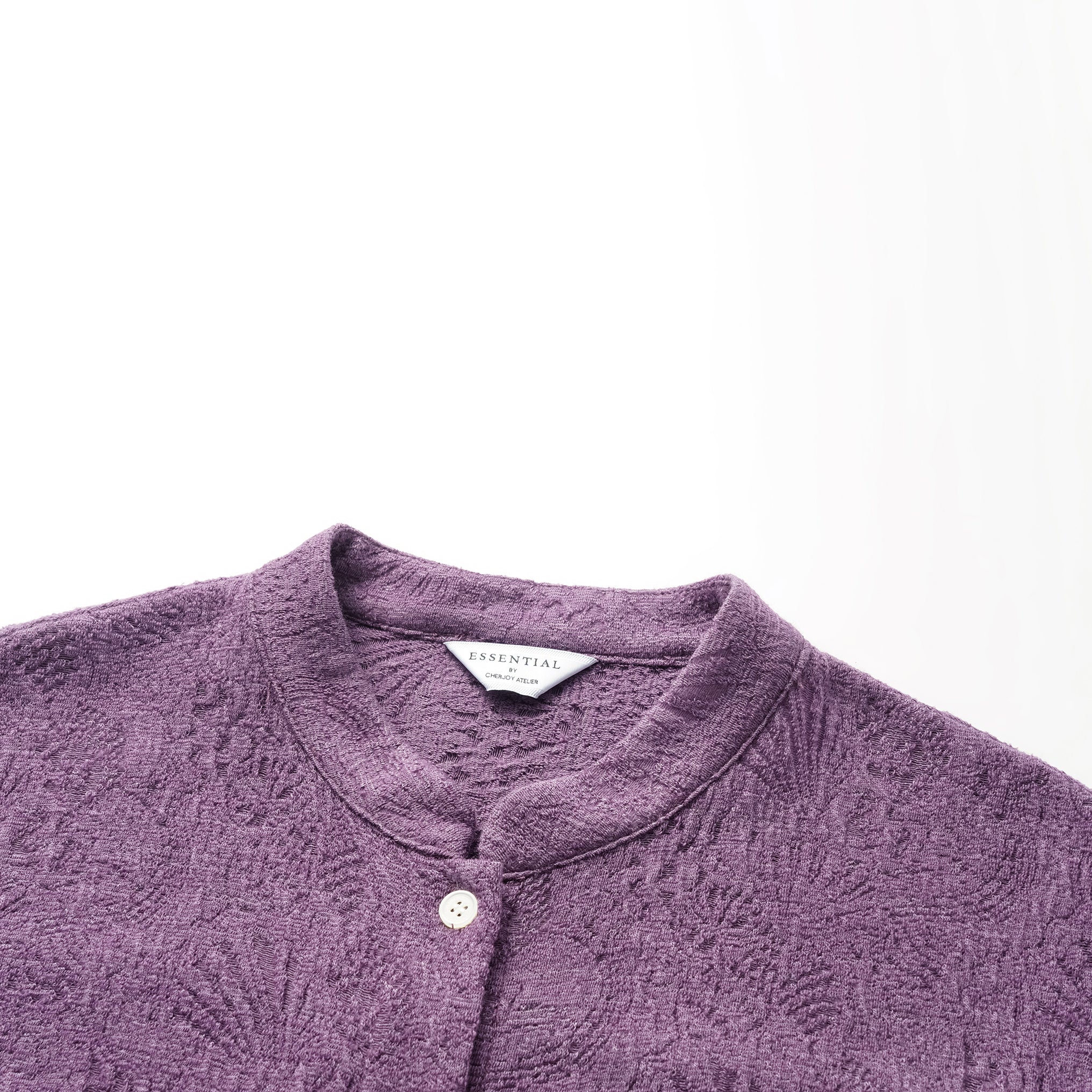 "慵倚春意" 羊毛提花工藝中式針織套裝—暮煙芷蘭