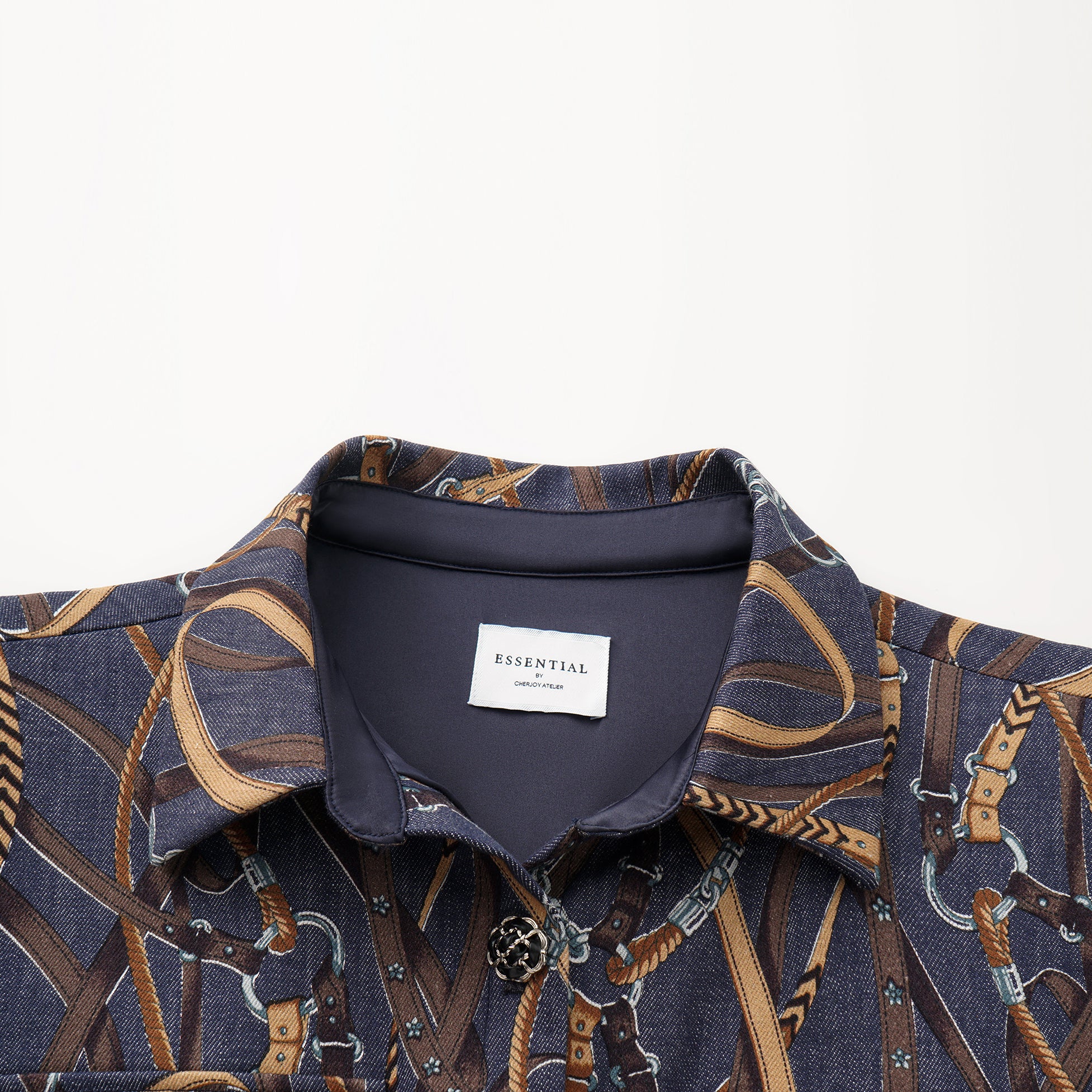 “Easy Go Chic”義大利鍊飾繪印工藝牛仔連身褲—Midnight Gallop詩夜漫行