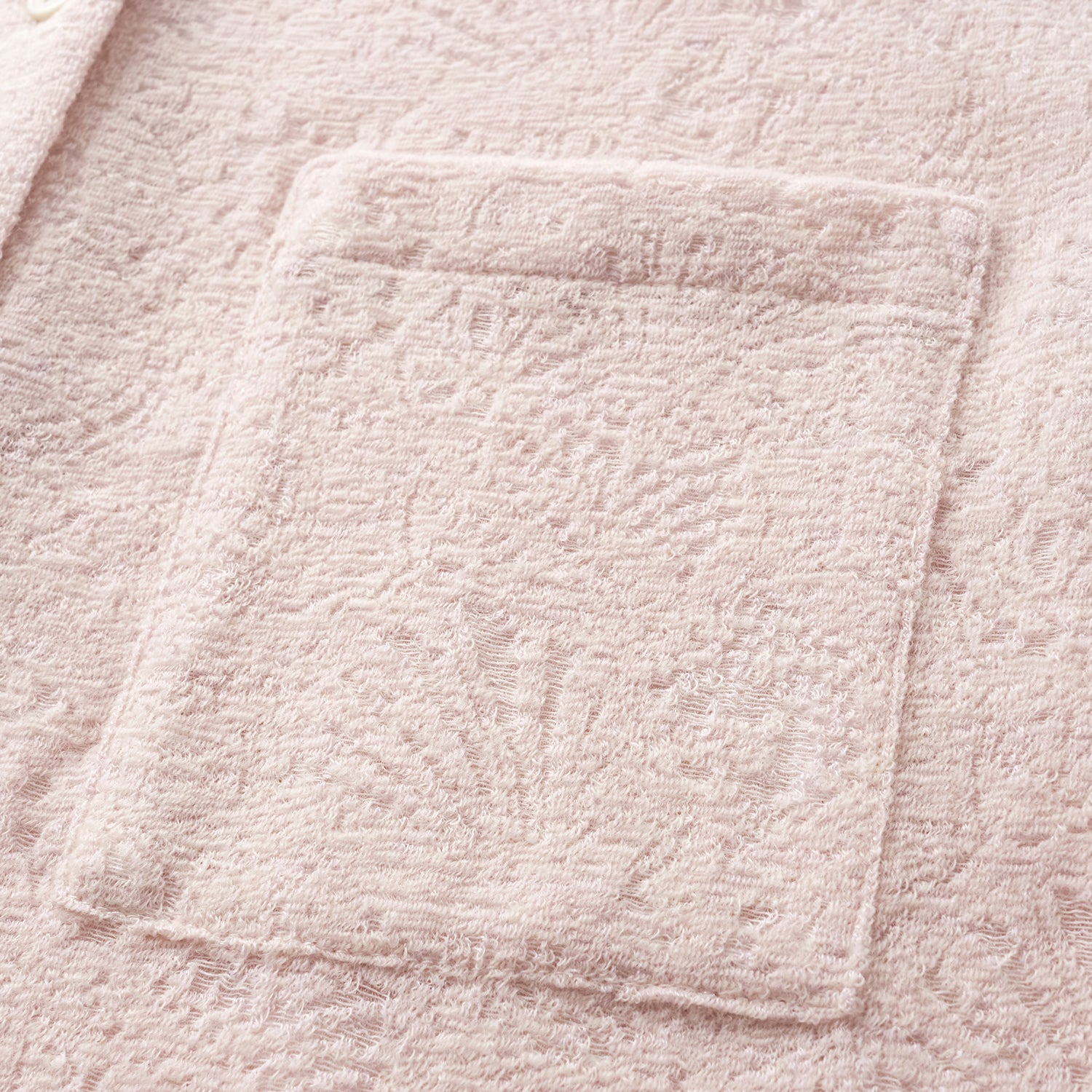 "慵倚春意" 羊毛提花工藝中式針織套裝—凝香粉霧