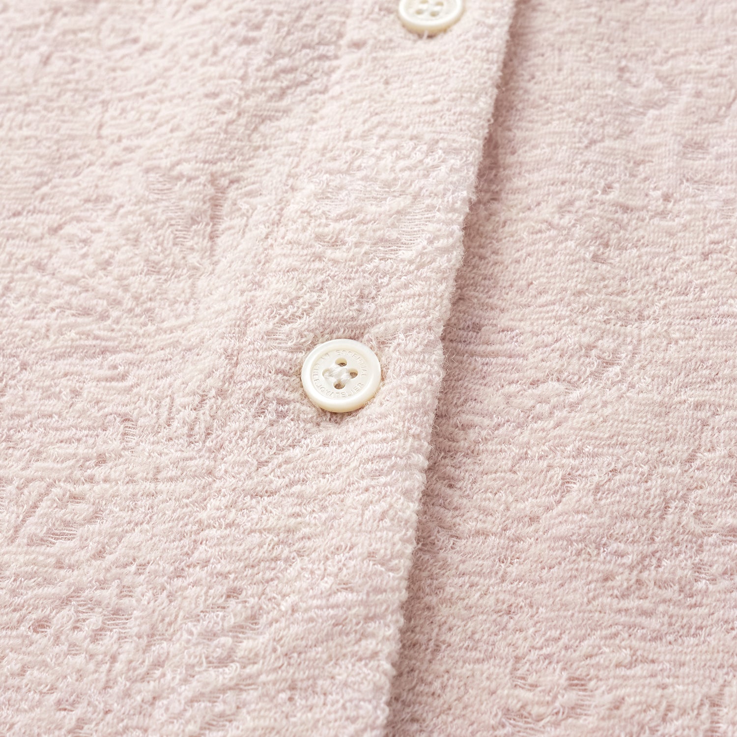 "慵倚春意" 羊毛提花工藝中式針織套裝—凝香粉霧