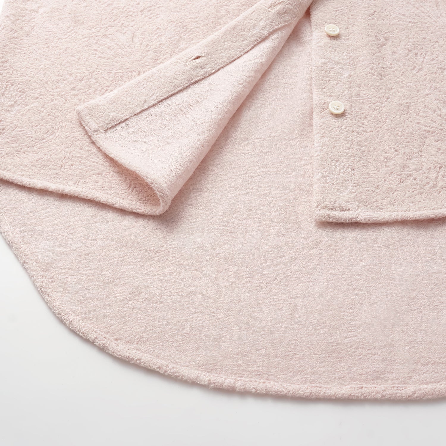 "慵倚春意" 羊毛提花工藝中式針織套裝—凝香粉霧