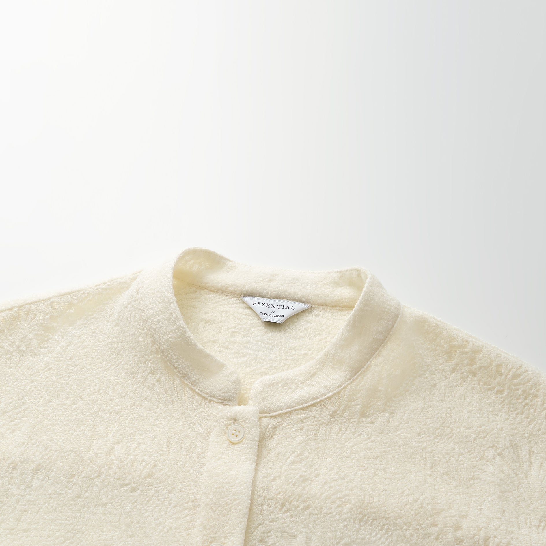 "慵倚春意" 羊毛提花工藝中式針織套裝—秋瓷映雪