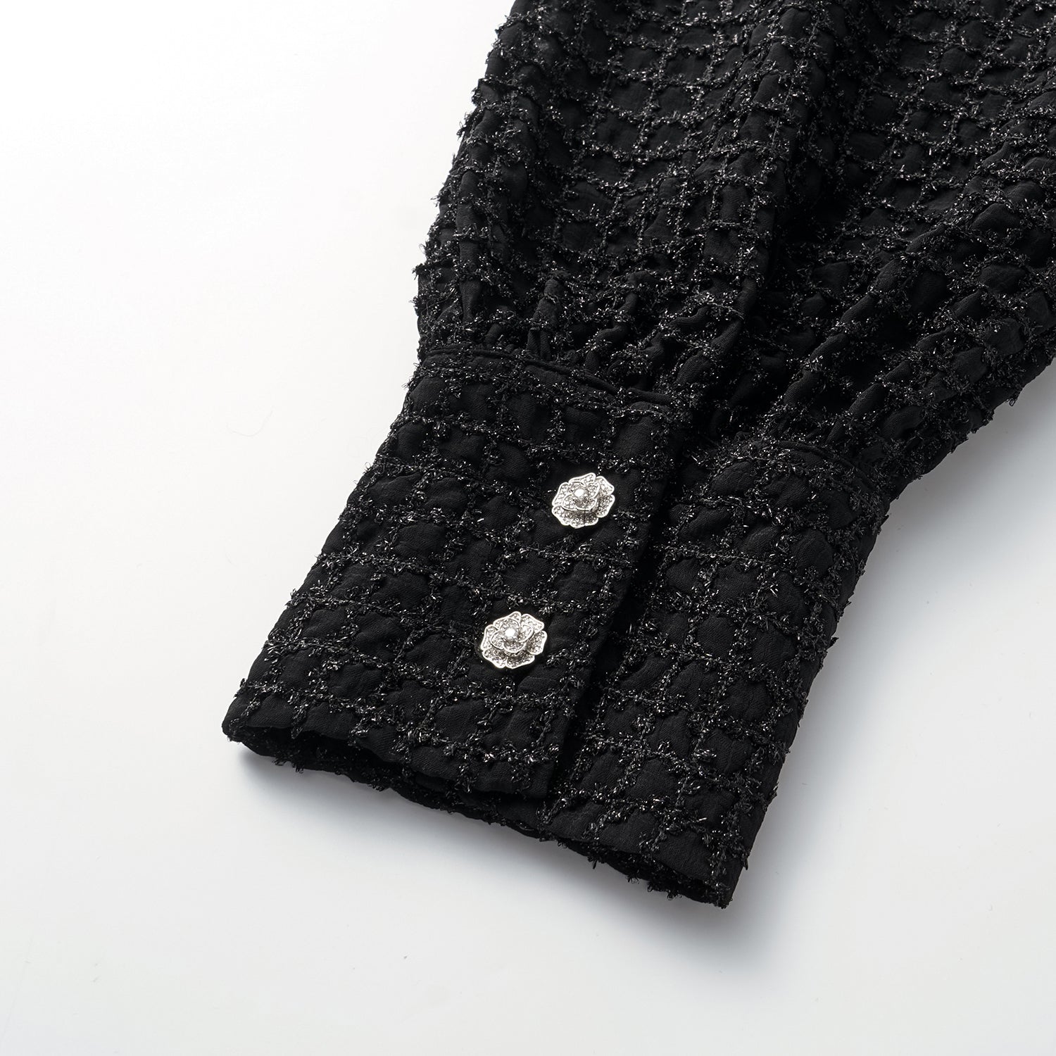 “Mayfair Datenight" 提花蕾絲襯衫—Midnight