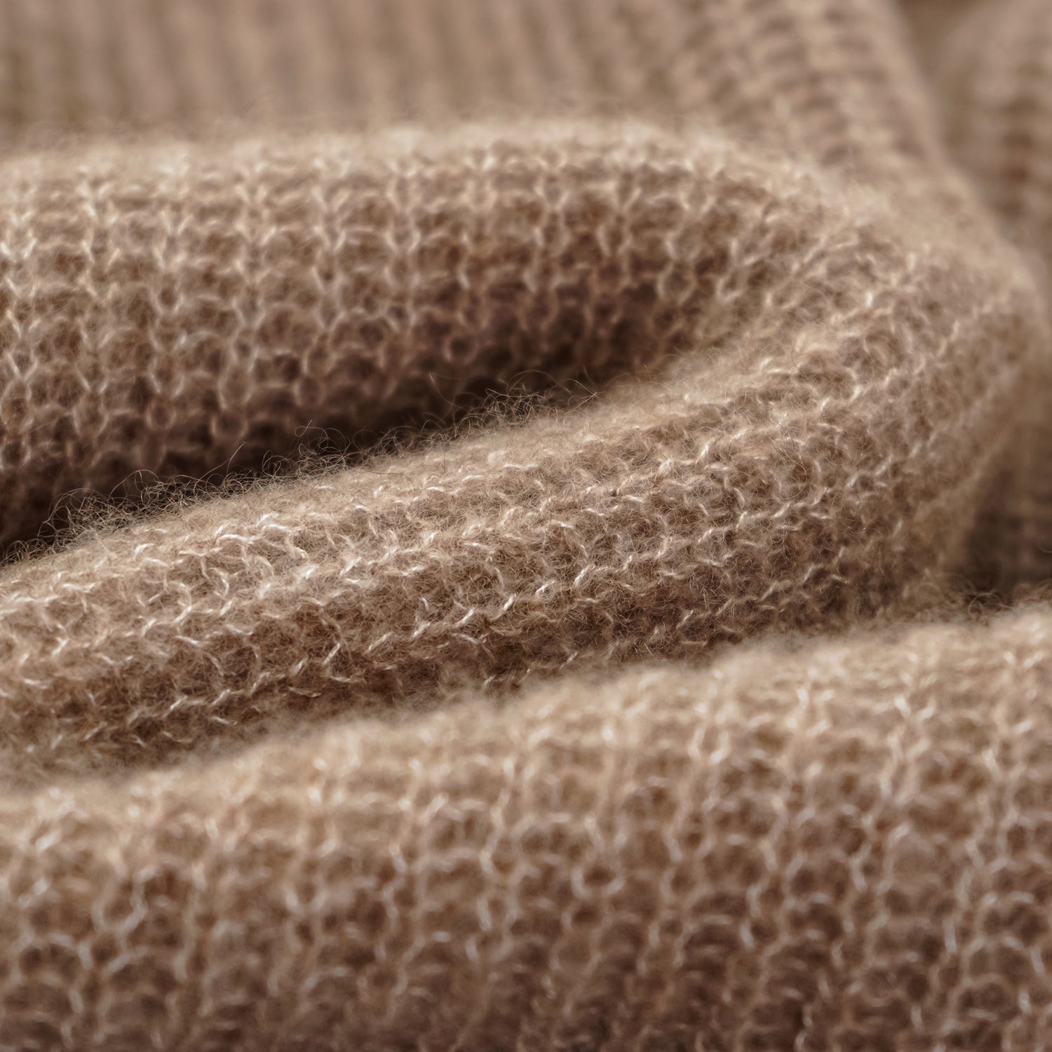 Autumn Diary Silk Cashmere Turtleneck Tunic—Earl Grey 