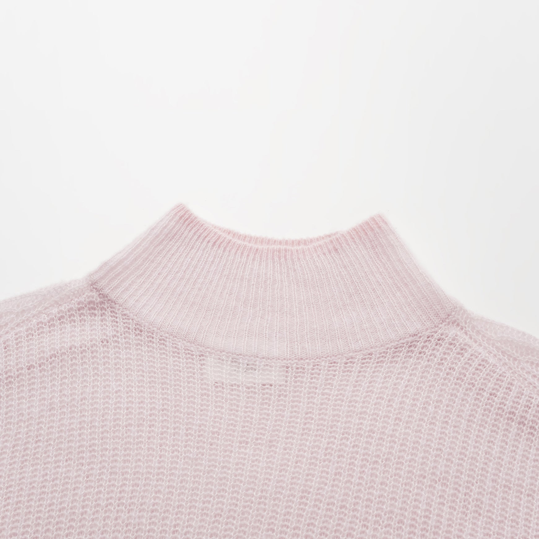 "Autumn Diary" Silk Cashmere Turtleneck Tunic—Rose Water 