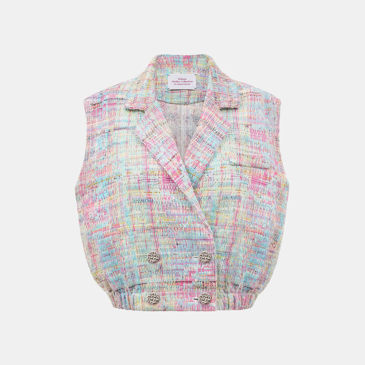 “Brunch at Ritz”法國夏日輕薄晨彩花呢西裝背心—Color Overture 彩韻序曲