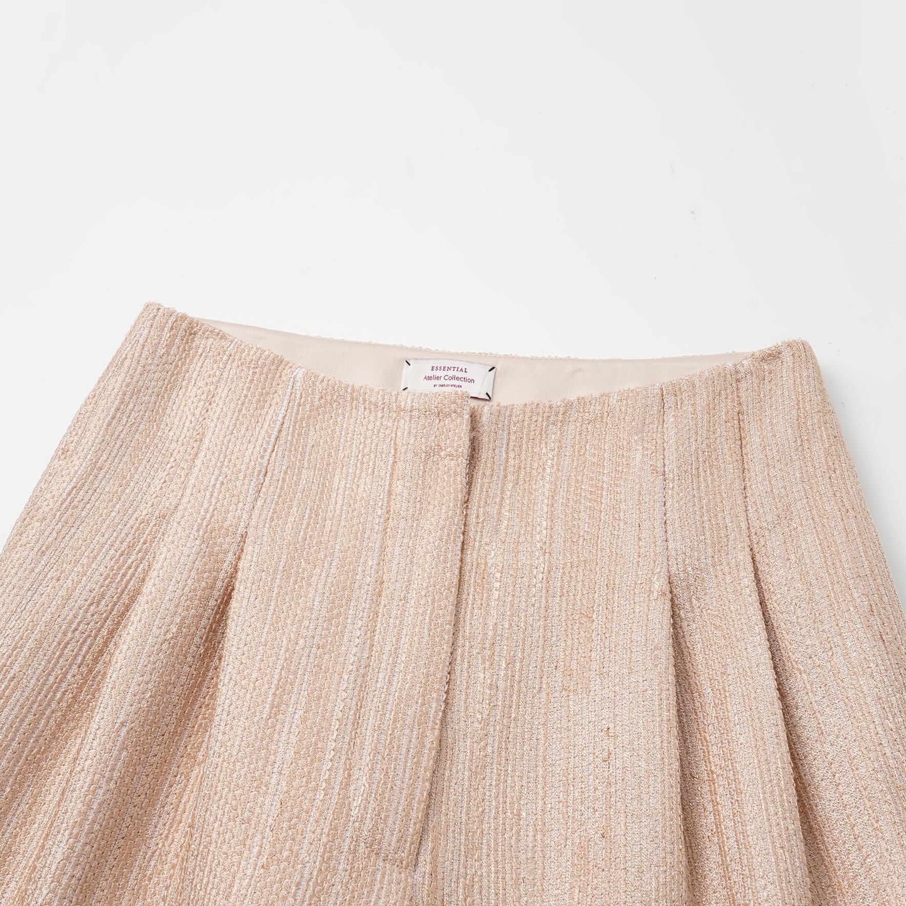 "Weekend at Monaco." 西班牙輕薄花呢立體剪裁闊腿八分褲— Amber Gold