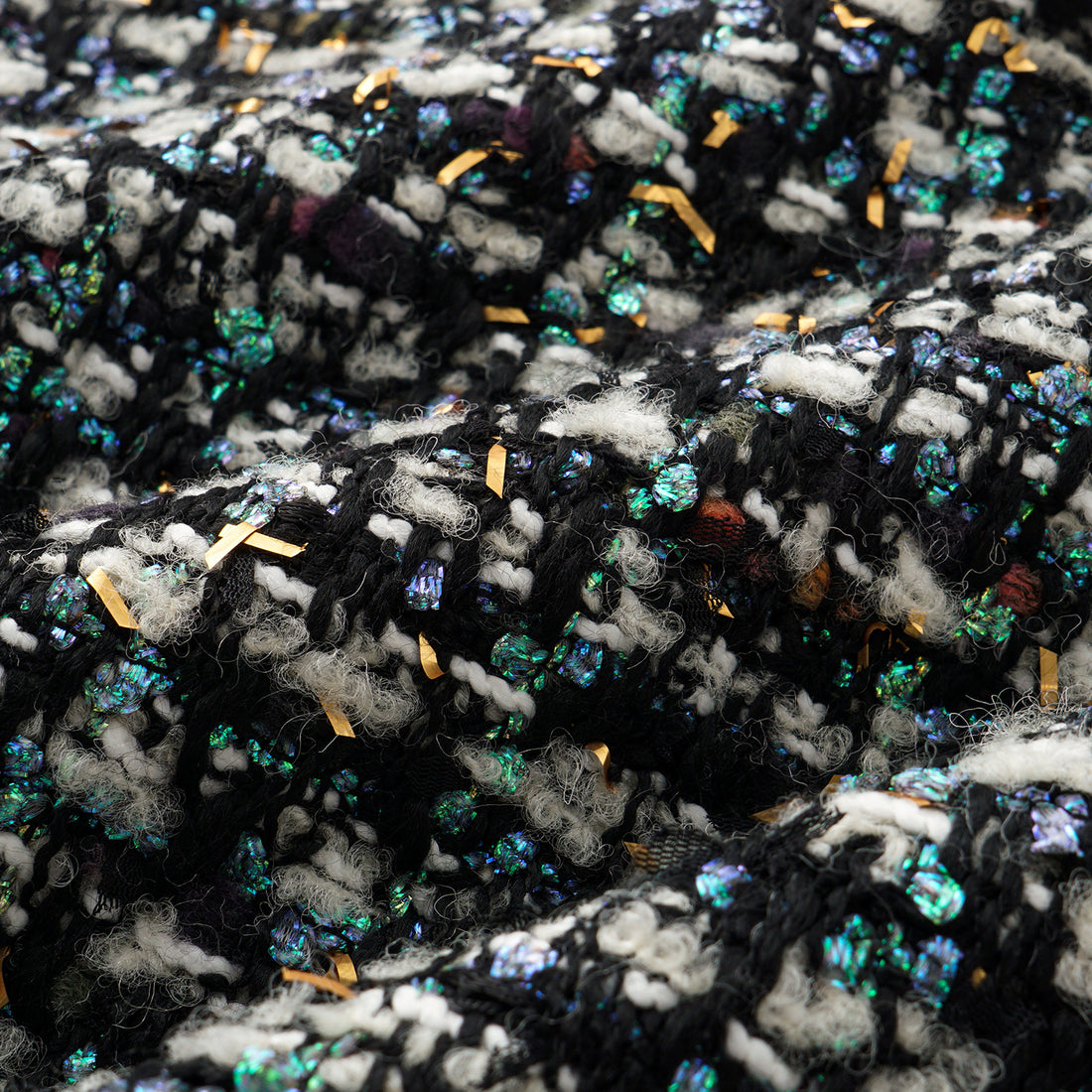 "Couture Impression."法國頂級羊毛棱光彩織花呢馬甲背心—Galaxy Jardin銀光花境