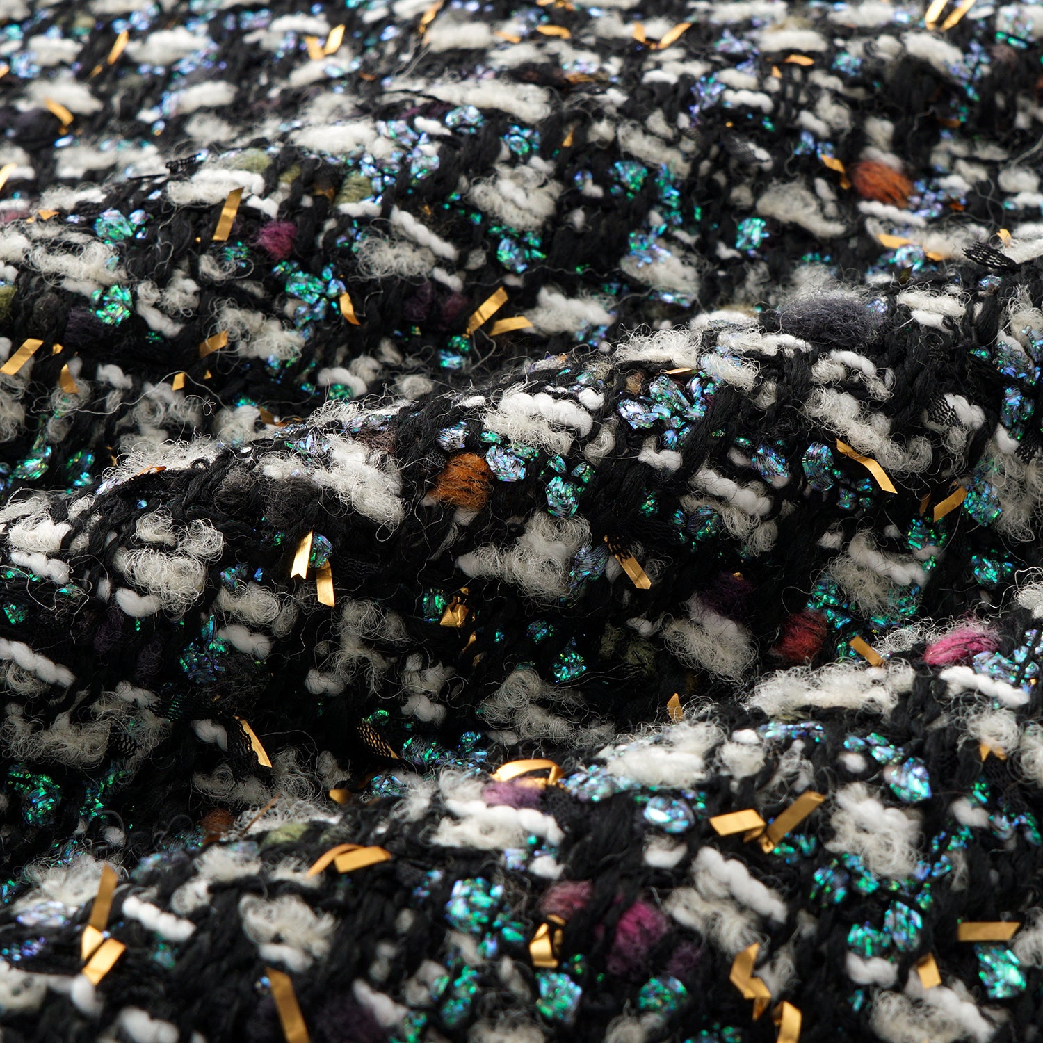 "Couture Impression."法國頂級羊毛棱光彩織花呢經典No.4外套—Galaxy Jardin銀光花境