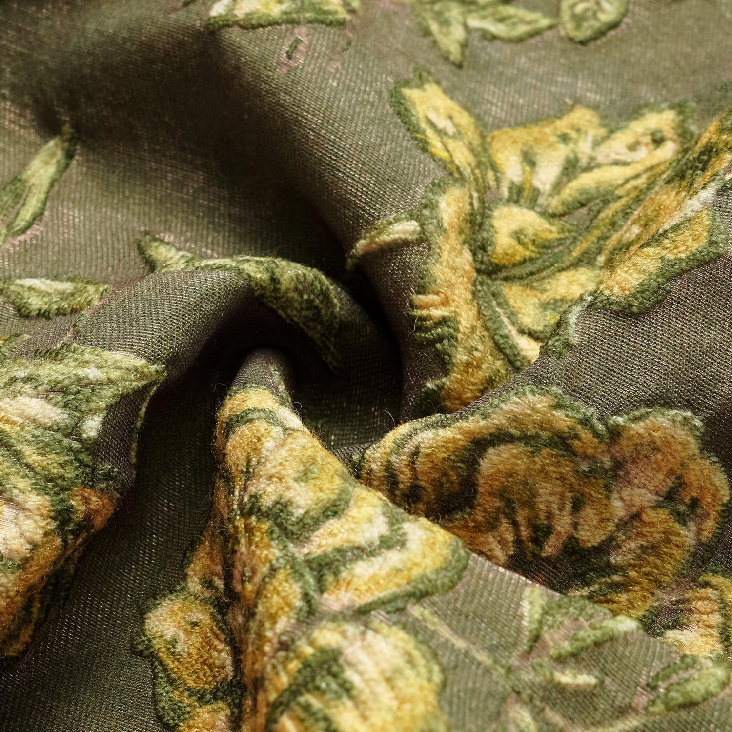 "Imperial Garden Teatime" Silk Wool Light Chinese Style Suit - Green 