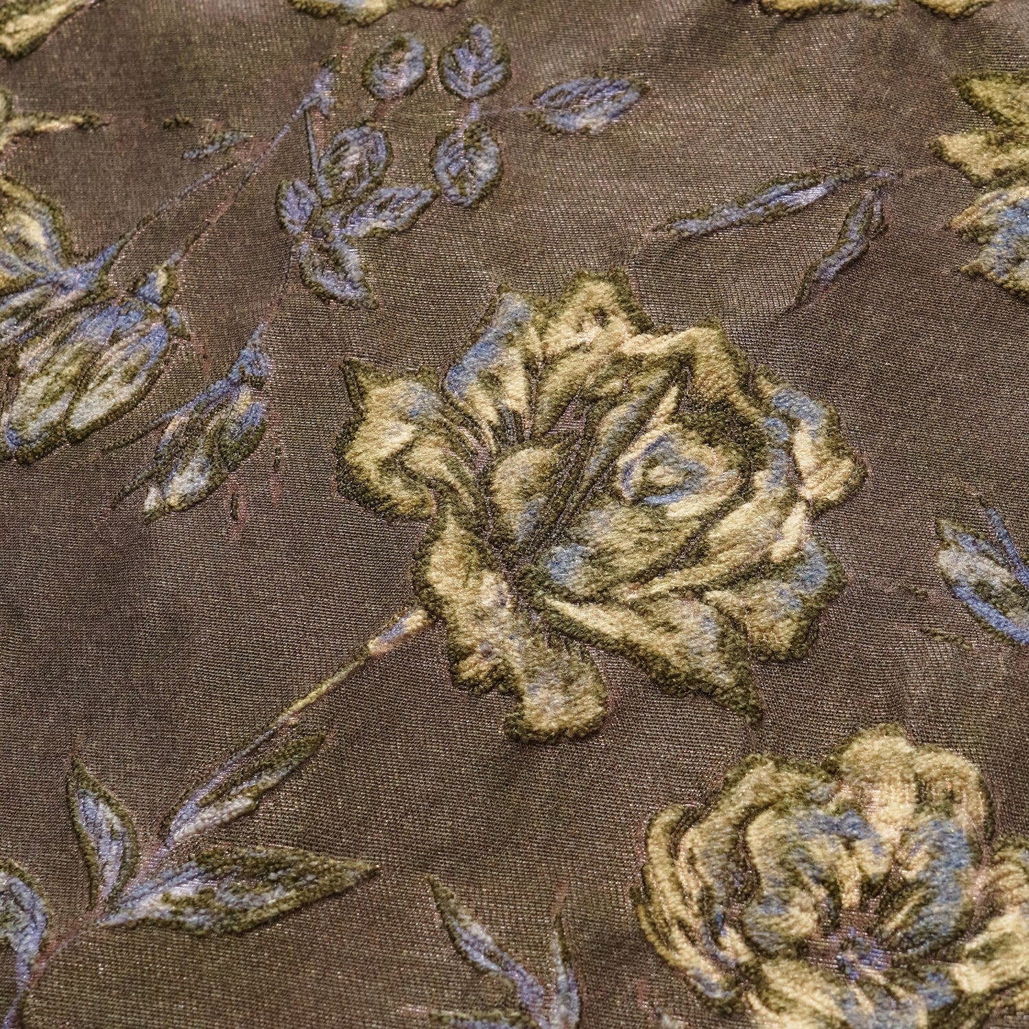 "Imperial Garden Teatime" Silk Wool Light Chinese Style Suit - Coffee 