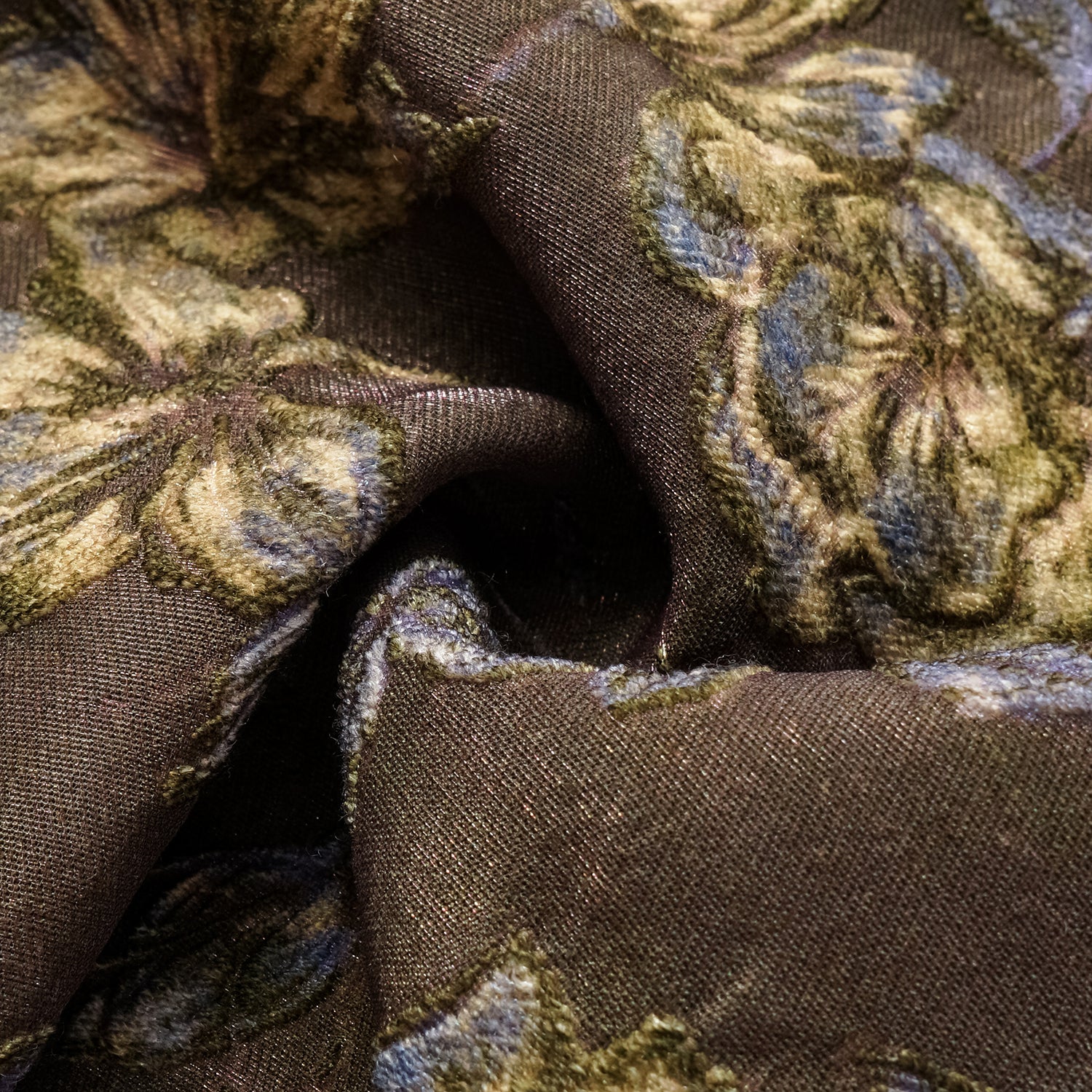 "Imperial Garden Teatime" Silk Wool Light Chinese Style Suit - Coffee 