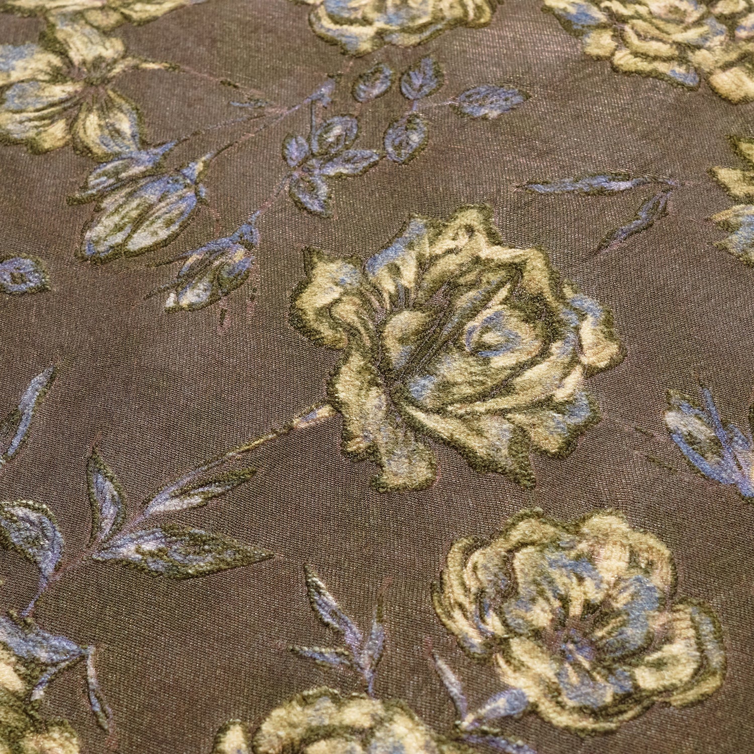 "Imperial Garden Teatime" Silk Wool Light Chinese Style Suit - Coffee 