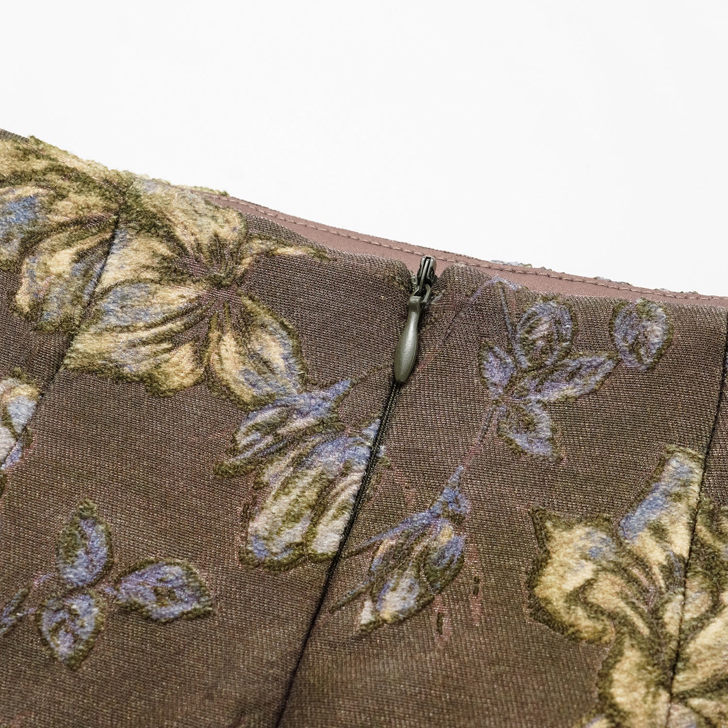 "Imperial Garden Teatime" Silk Wool Light Chinese Style Suit - Coffee 