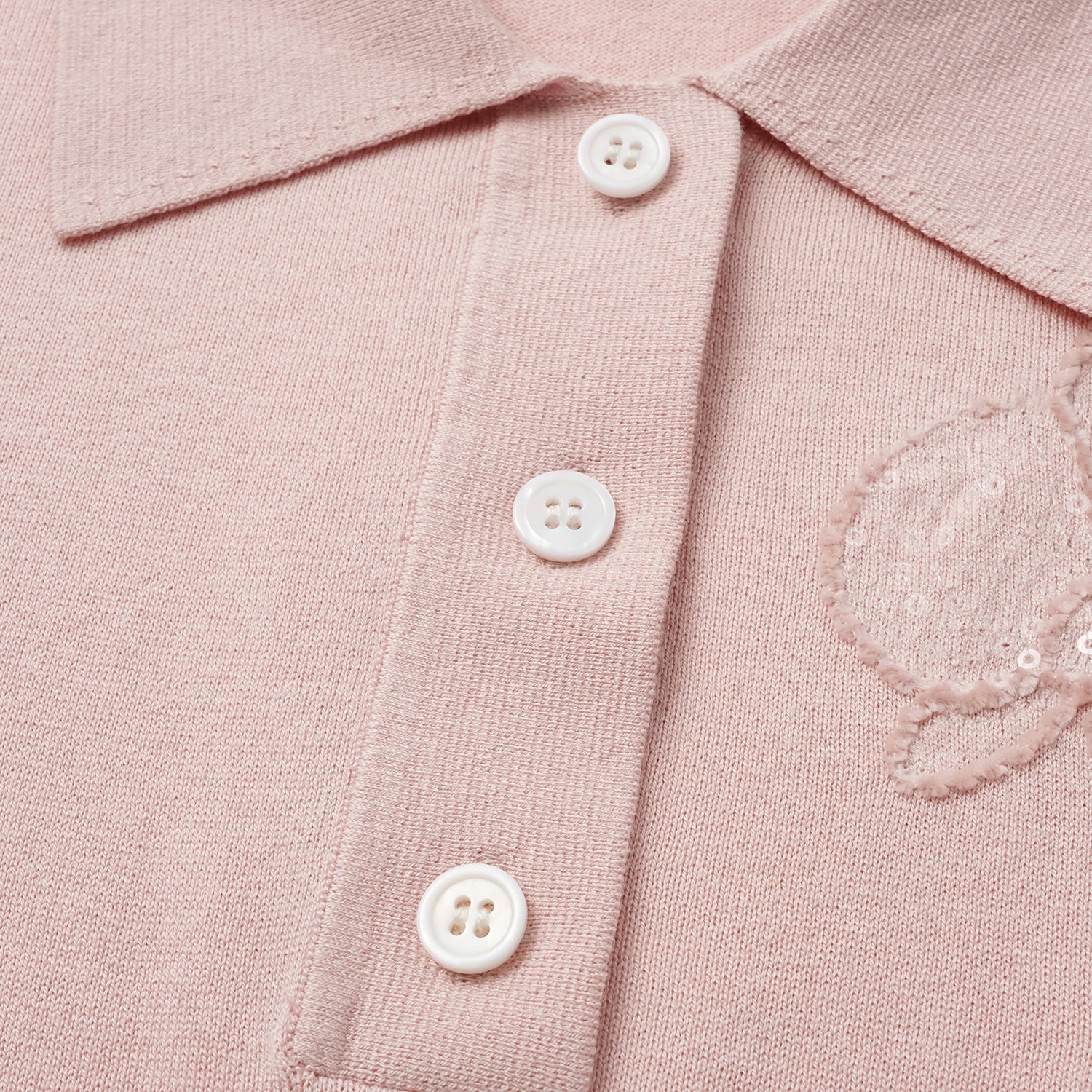 “春意” 立體刺綉工藝蠶絲針織輕國風休閒上衣—Rose