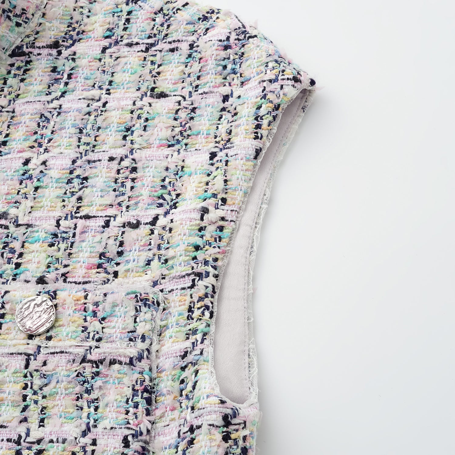 “Weekend at Monaco” 法國輕薄花呢Oversized馬甲背心—Dewy Lawn野境綴影