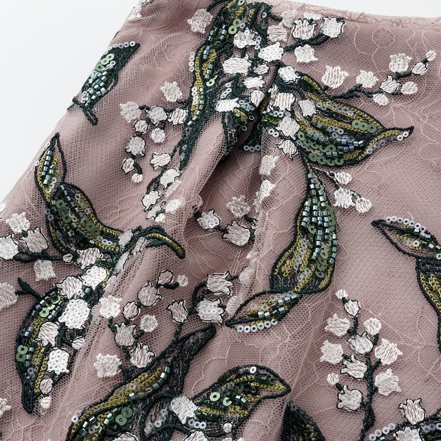 "Imperial Garden Teatime."  奢華珠繡蕾絲短褲—Jade Aroma翠影凝香