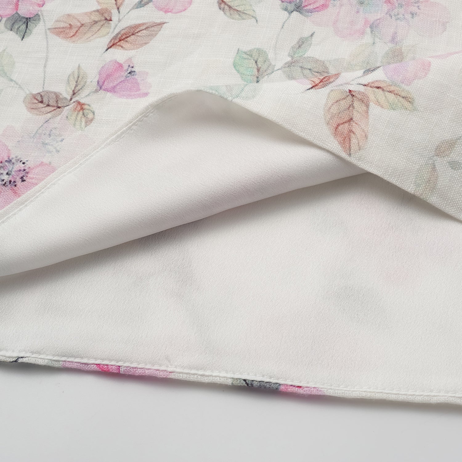 “春意” 義大利繪印藏鑽亞麻輕國風Oversized拼接襯衫—花枝映羽