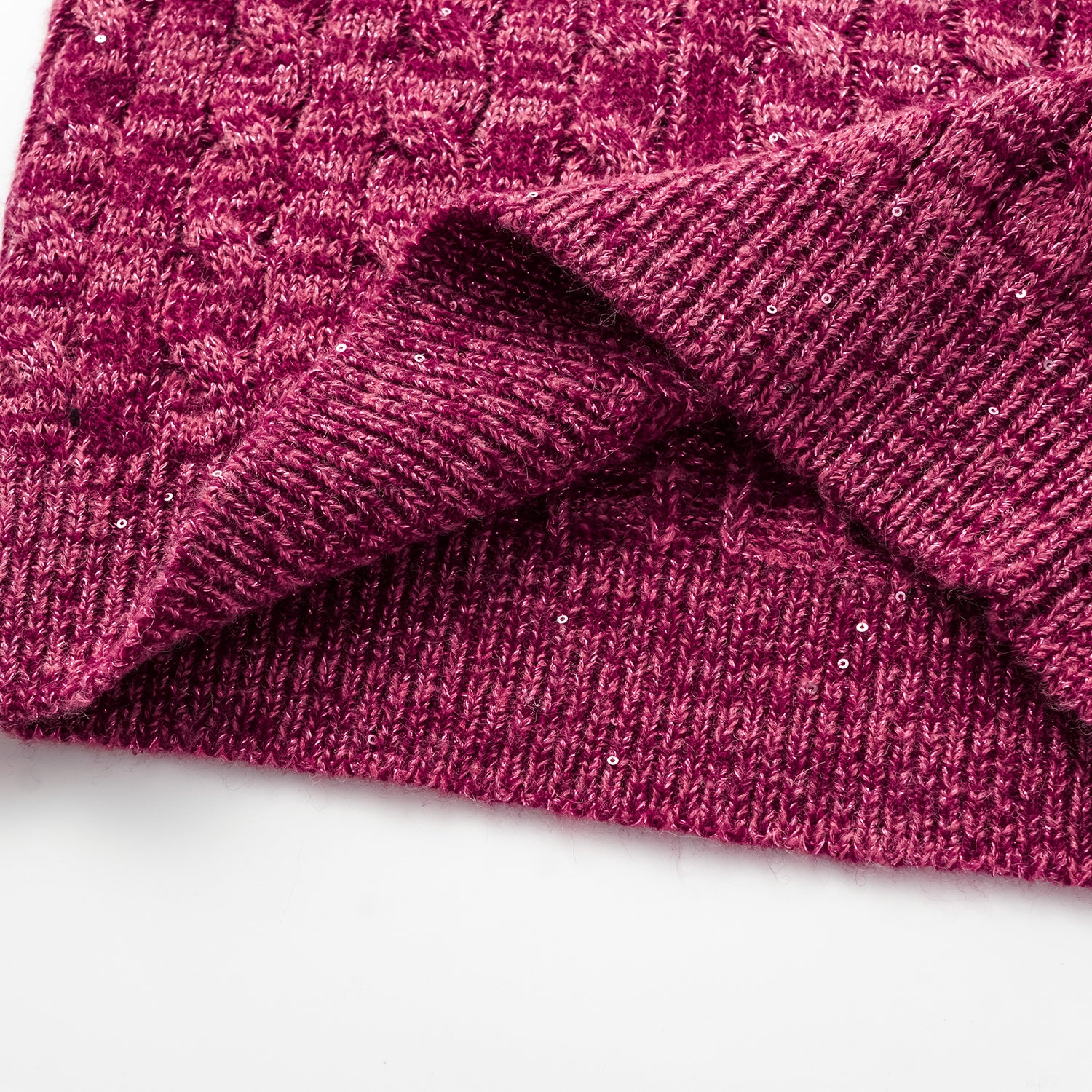 “Winter diary.” 100% Cashmere 亮片麻花編織針織背心—Luck