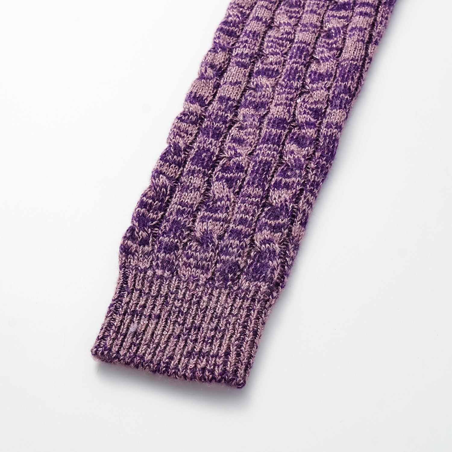 “Winter diary.” 100% Cashmere 亮片麻花編織針織開衫—Charm