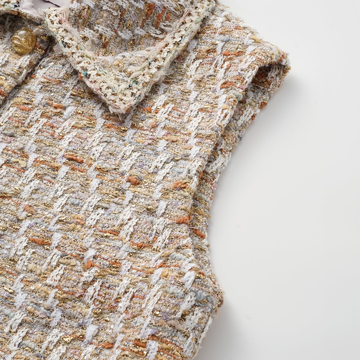 “Weekend at Monaco” 西班牙縷金工藝輕薄花呢收腰狩獵馬甲背心—Whimsy Grove