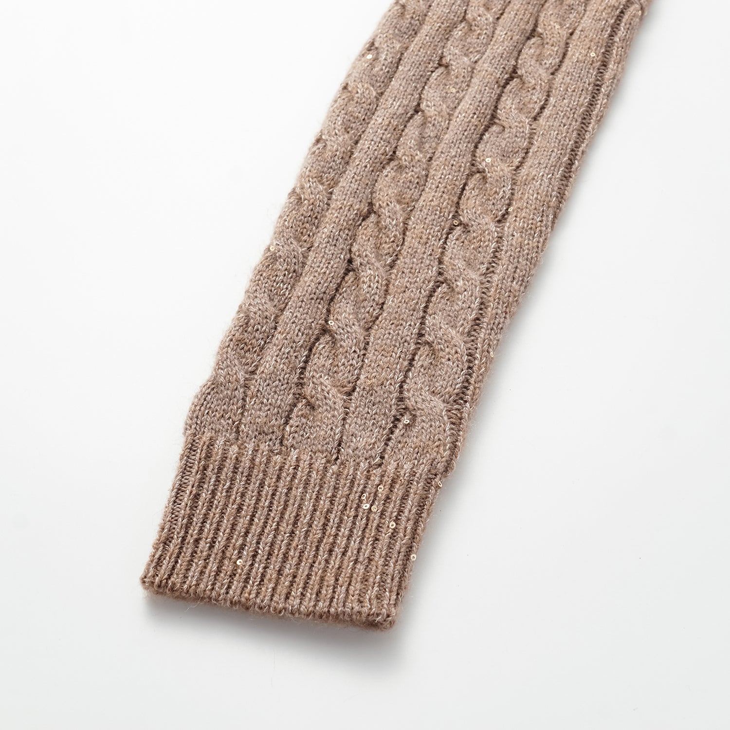 “Winter diary.” 100% Cashmere 亮片麻花編織針織開衫—Harmony