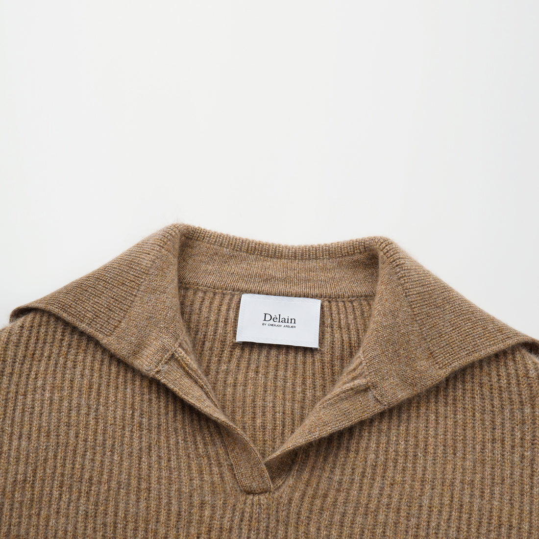 "Winter Diary" 100% Cashmere 粗針大翻領上衣（Yarn by Loro Piana)—Honey Suede蜜杏麂皮