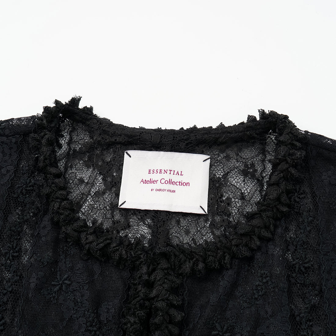 "Quiet Mastery." French top luxury lace cardigan—Gilded Mirror