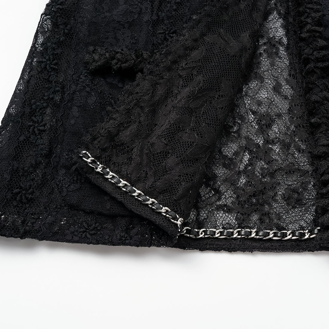 "Quiet Mastery." French top luxury lace cardigan—Gilded Mirror