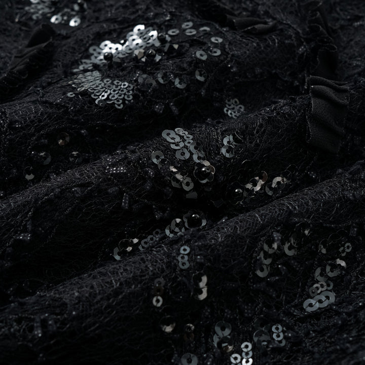 "Weekend at Monaco." Luxe Beaded Lace Shorts by Nuit Parfumée