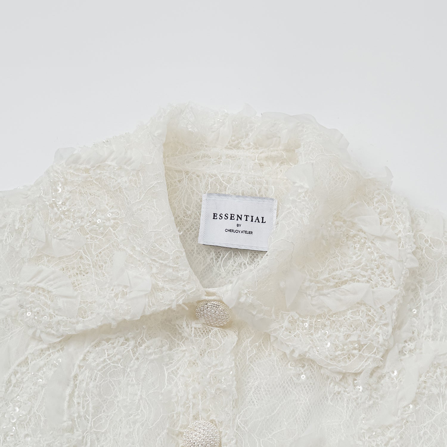 "Weekend at Monaco."奢華畫藝珠繡蕾絲狩獵背心—Lucent Haze浮光