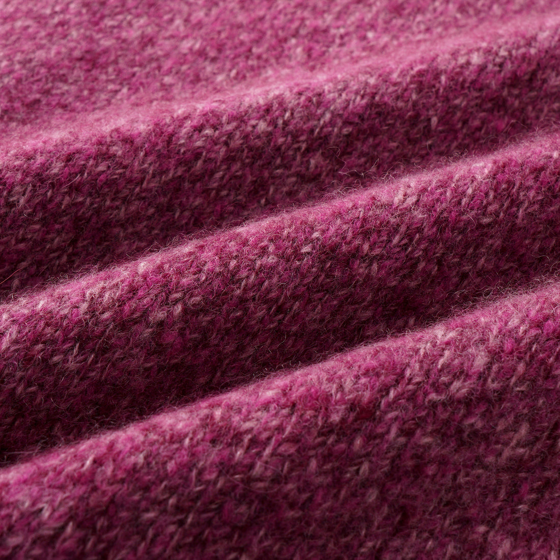 “Winter Diary” Cashmere真絲霧染絨柔細針立領外套—Mulled Berry冬季甜莓