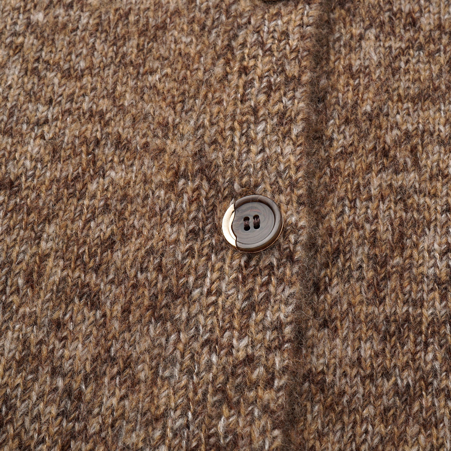 “Winter Diary” Cashmere真絲霧染絨柔細針立領外套—Cocoa marl胡桃可可