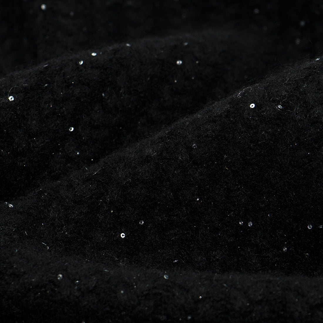 “Autumn Diary” 100% Cashmere 立體細麻花星點亮片針織背心—Eternal Night極夜峽灣