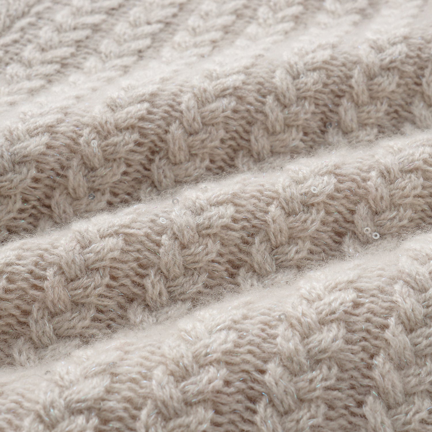 “Autumn Diary” 100% Cashmere 立體細麻花星點亮片針織短褲—Nordic Dawn北境黎明