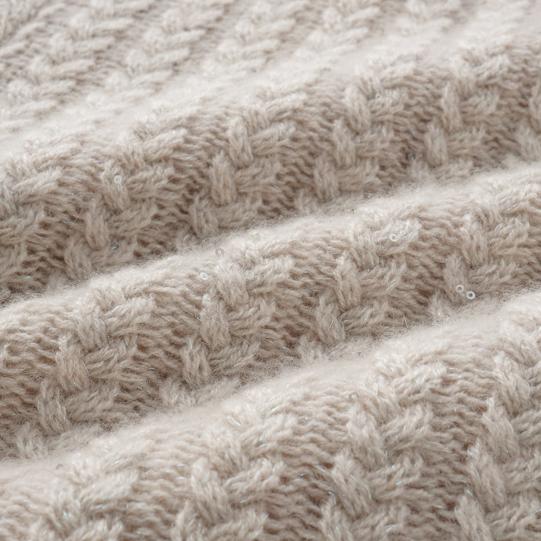 “Autumn Diary” 100% Cashmere 立體細麻花星點亮片針織短褲—Nordic Dawn北境黎明