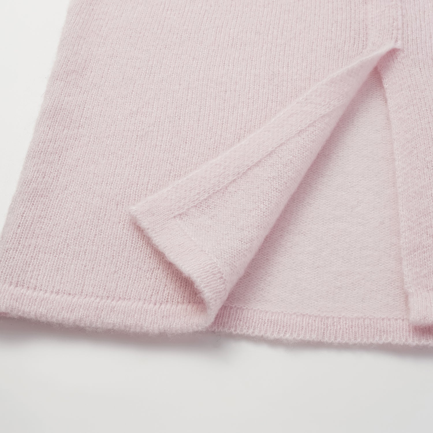 Autumn Diary Silk Cashmere Pencil Skirt—Rose Water 