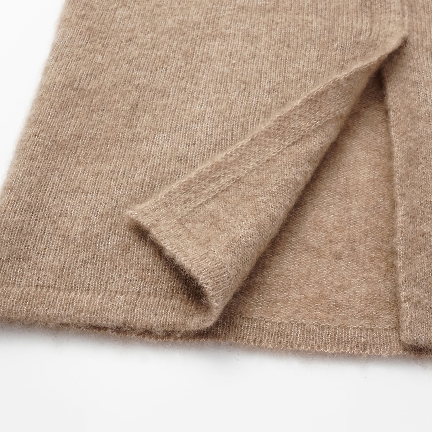 Autumn Diary Silk Cashmere Pencil Skirt—Earl Grey 