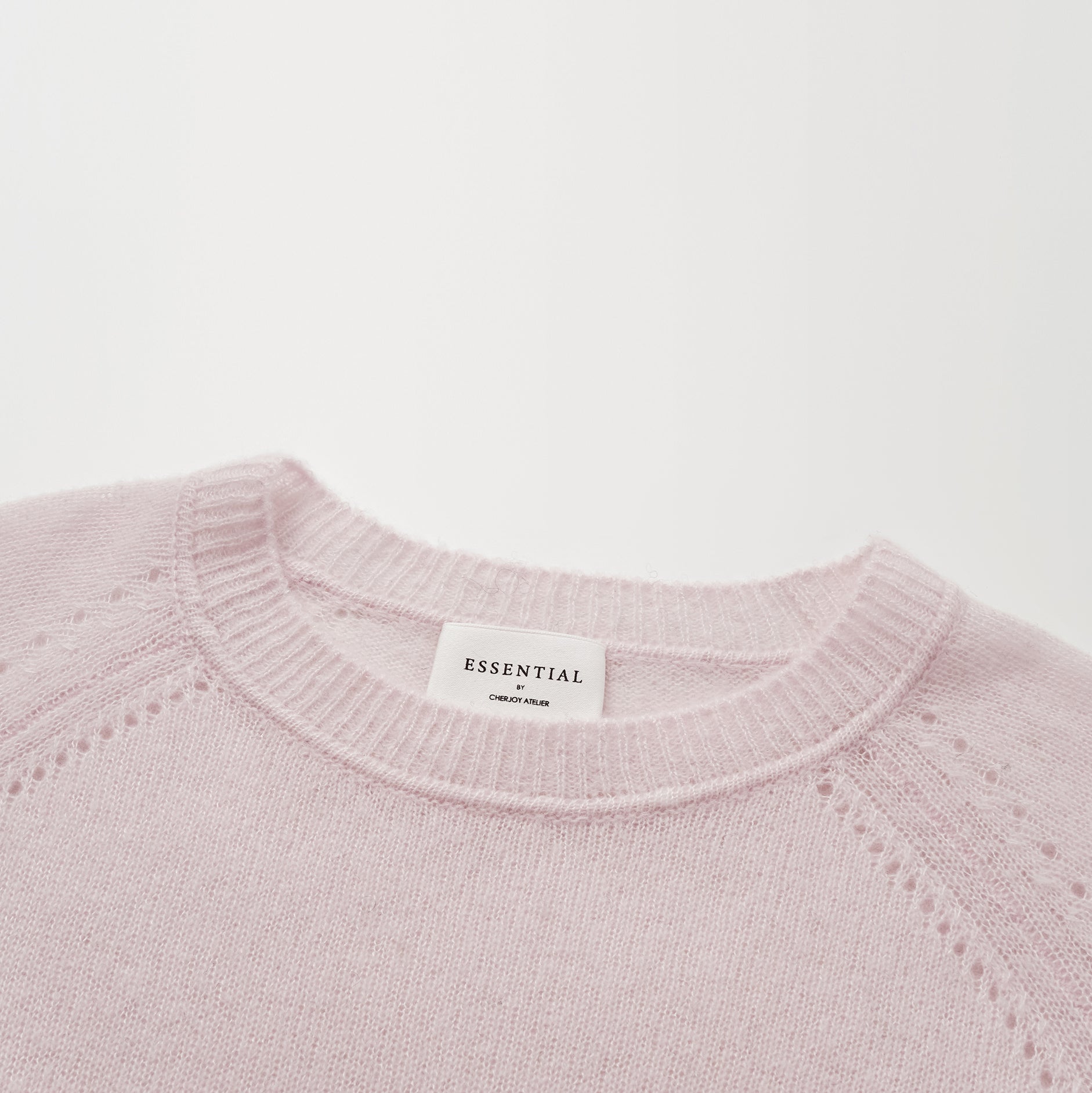 Autumn Diary Silk Cashmere Half Sleeve Top—Rose Water 