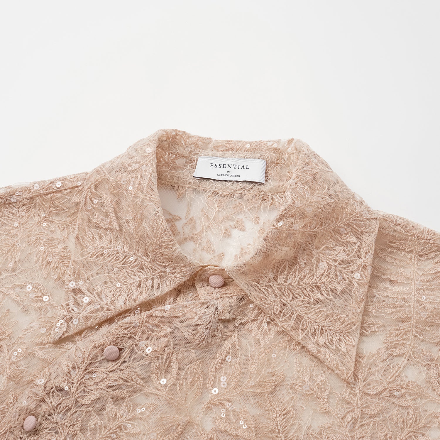 "Imperial Garden Teatime" 奢華珠繡輕國風蕾絲上衣