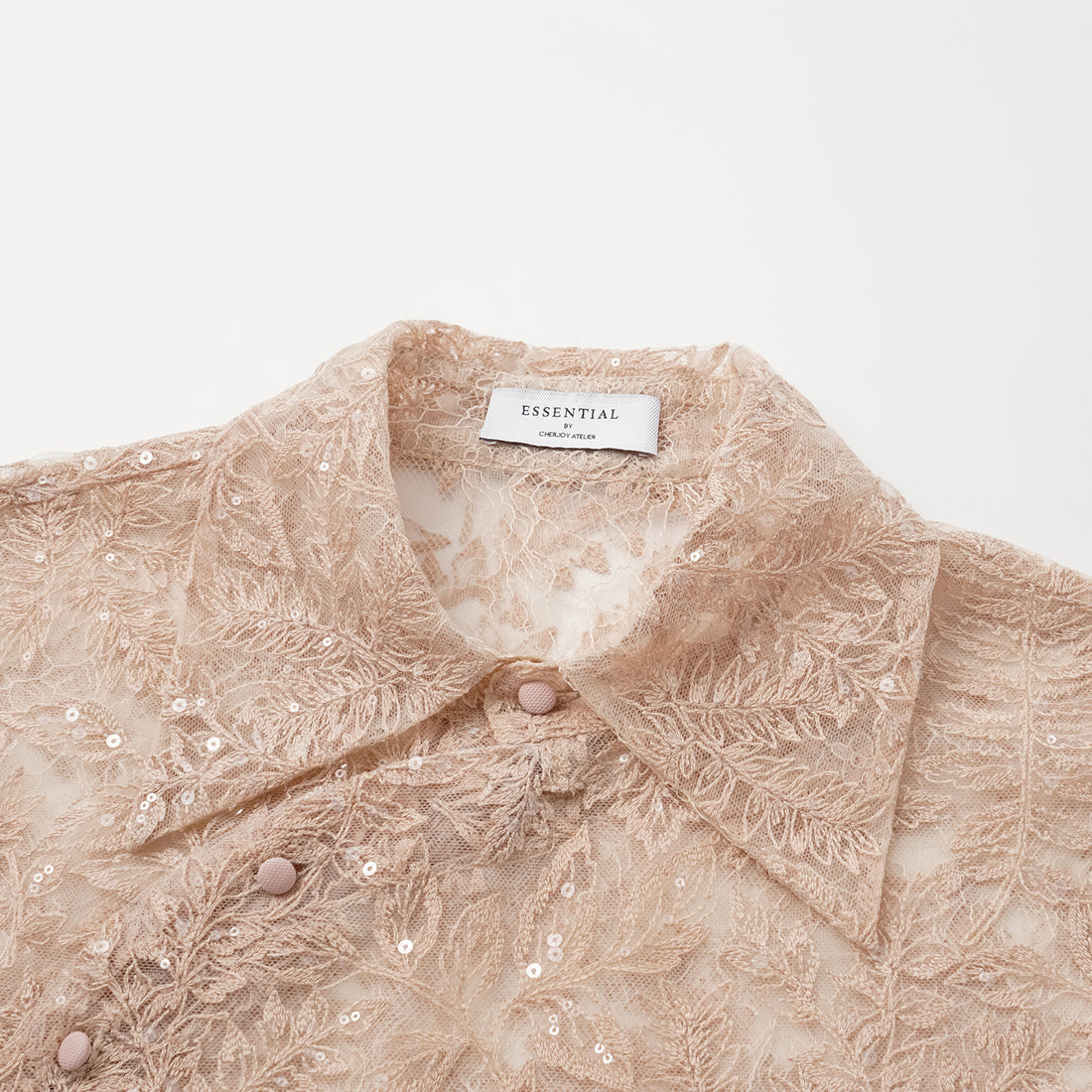 "Imperial Garden Teatime" 奢華珠繡輕國風蕾絲上衣