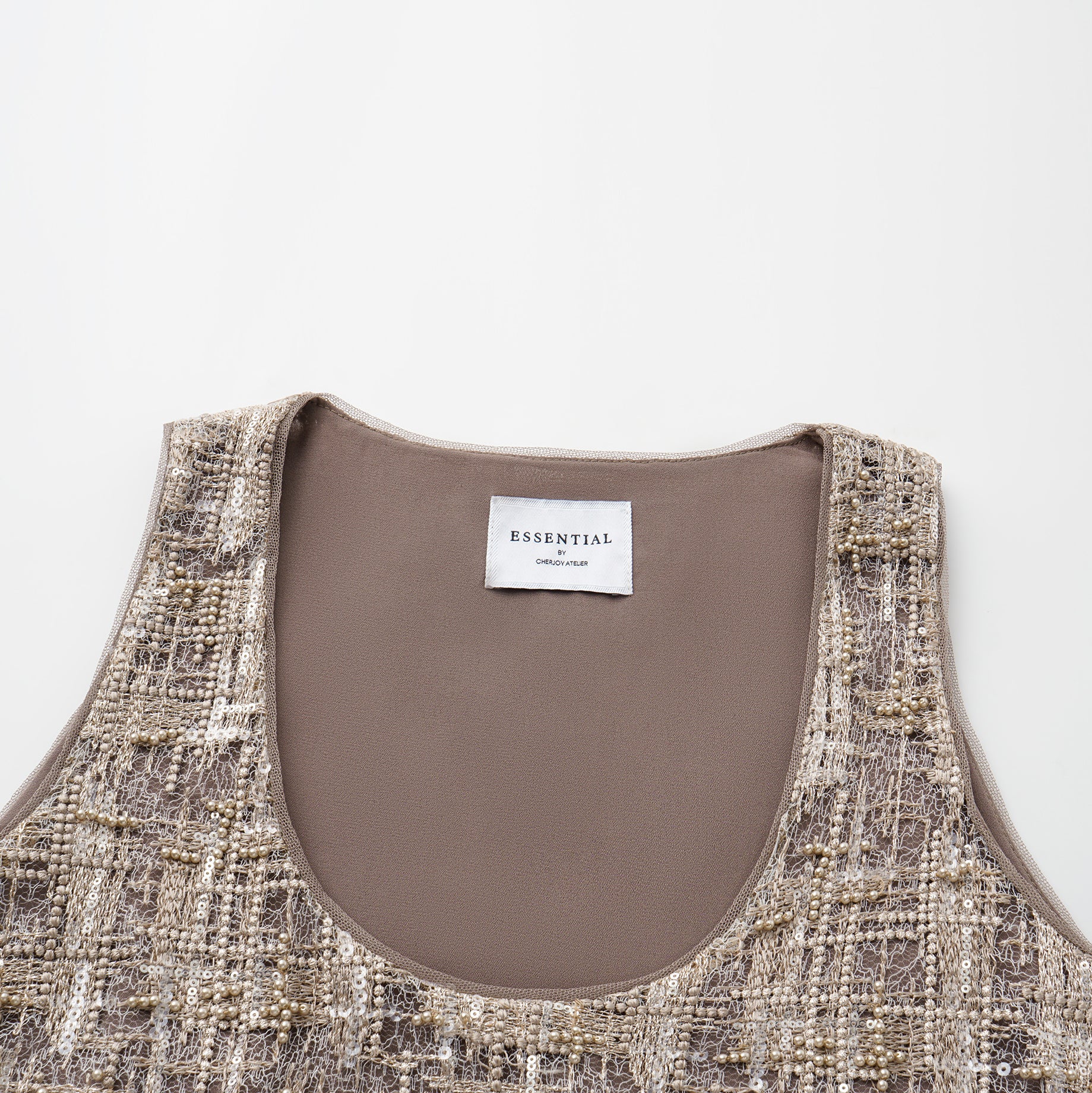 "Brunch at Ritz." 奢華蕾絲畫藝珠繡背心—The Gilded Kiss克林姆之吻