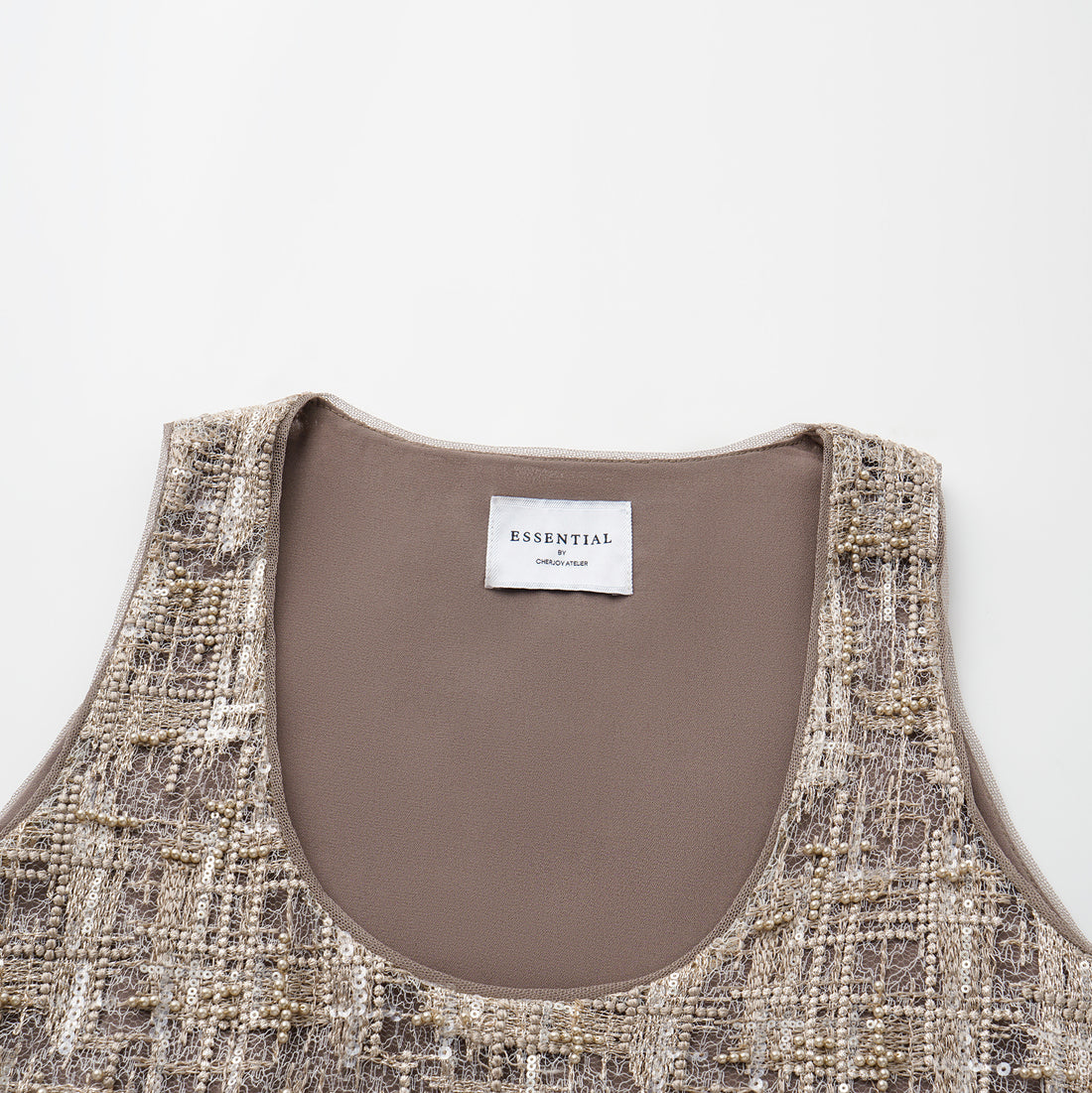 "Brunch at Ritz." 奢華蕾絲畫藝珠繡背心—The Gilded Kiss克林姆之吻