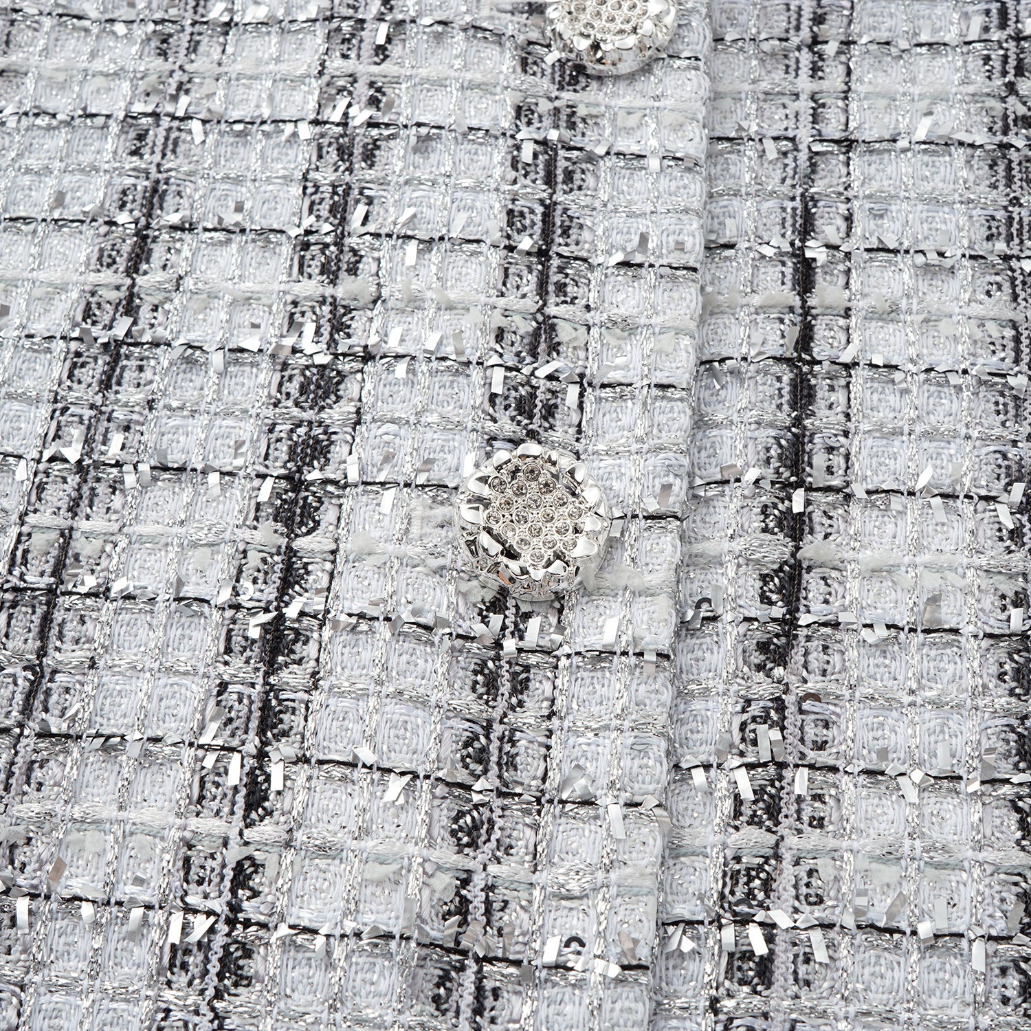 "Sloane Ave." 法國頂級銀燦工藝蕾絲花呢Oversized背心—Reflet Parisien巴黎倒影